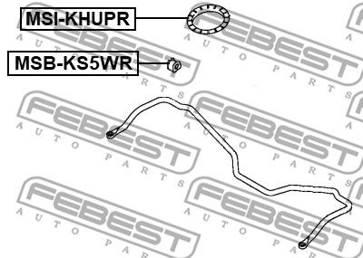 Втулка стабилизатора заднего MITSUBISHI 4156A113