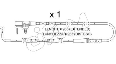 Датчик износа тормозных колодок TRUSTING SU392