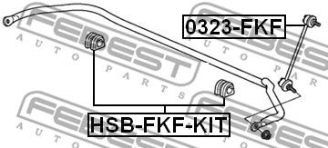 Тяга стабилизатора FEBEST 0323FKF