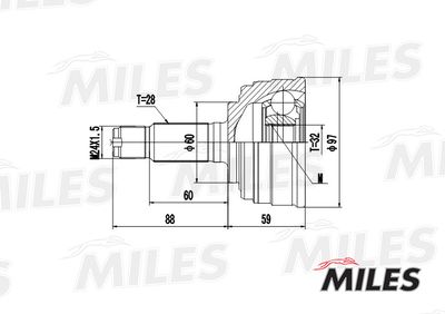 ШРУС наружный Miles GA20126
