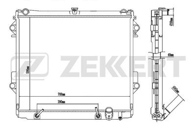 Радиатор охлаждения двигателя Zekkert MK1088