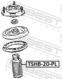 Защитный комплект амортизатора переднего FEBEST TSHB20PL