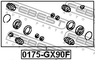 Ремкомплект суппорта тормозного переднего FEBEST 0175GX90F