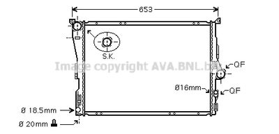 Радиатор системы охлаждения AVA BW2343