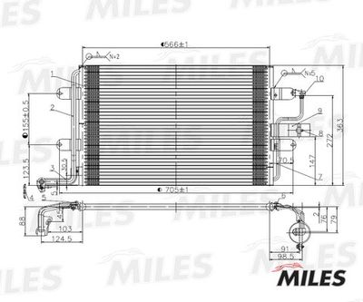 Радиатор кондиционера Miles ACCB019