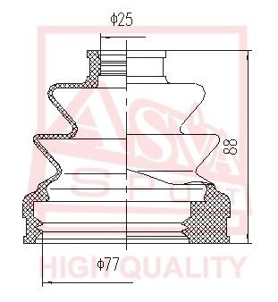 Пыльник ШРУС комплект без смазки ASVA ASBT204