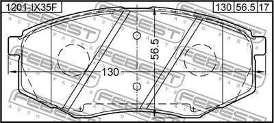 Колодки тормозные передние FEBEST 1201IX35F