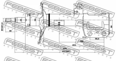 Амортизатор передний левый TOYOTA 4852009A70