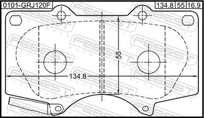 Колодки тормозные передние FEBEST 0101GRJ120F