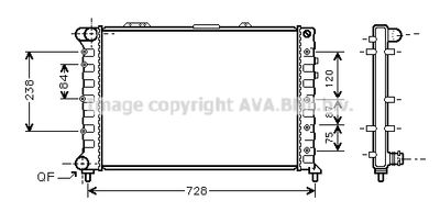 Радиатор системы охлаждения AVA ALA2079