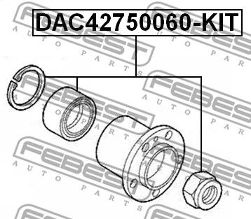 Подшипник передней ступицы FEBEST DAC42750060KIT