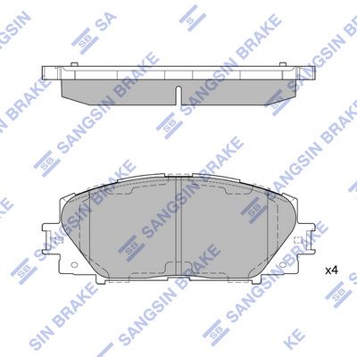 Колодки тормозные дисковые SANGSIN SP1377A