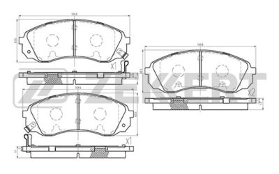 Колодки тормозные дисковые передние Zekkert BS1812
