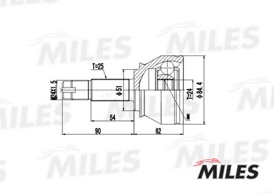 ШРУС наружный Miles GA20092