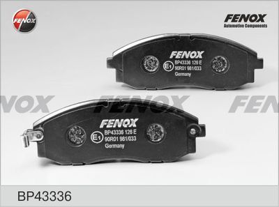Колодки тормозные дисковые передние FENOX BP43336