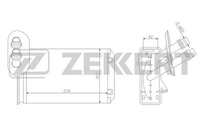 Радиатор отопителя Zekkert MK5035