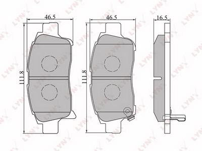Колодки тормозные передние LYNXauto BD7519