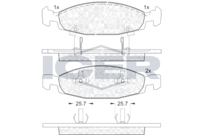 Колодки тормозные дисковые ICER 181398