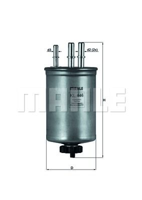Фильтр топливный MAHLE KL446