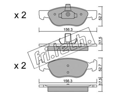 Комплект колодок для дискового тормоза TRUSTING 0842