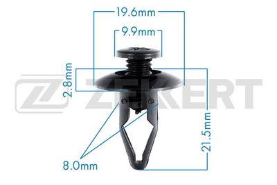 Клипса крепежная Zekkert BE3156