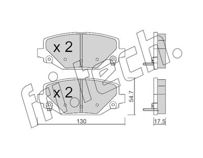 Комплект колодок для дискового тормоза TRUSTING 9630