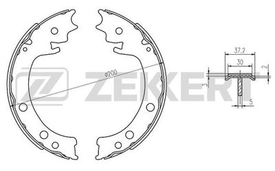 Колодки тормозные барабанные задние Zekkert BK4195