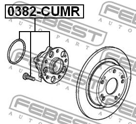 Ступица задняя FEBEST 0382CUMR