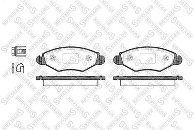 Колодки дисковые передние с антискрипными пластинами STELLOX 654020BSX