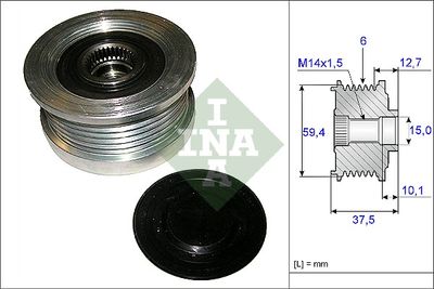 Шкив генератора INA 535011010