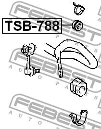 Втулка стойки стабилизатора переднего FEBEST TSB788