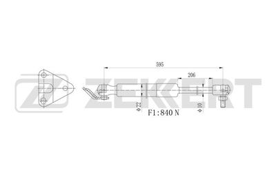 Амортизатор багажника PMC PQA257