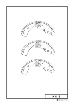 Колодки тормозные барабанные MK KASHIYAMA K3413
