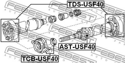Муфта кардана FEBEST TDSUSF40