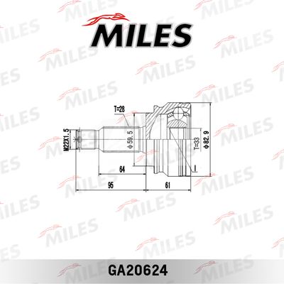 ШРУС наружный Miles GA20624