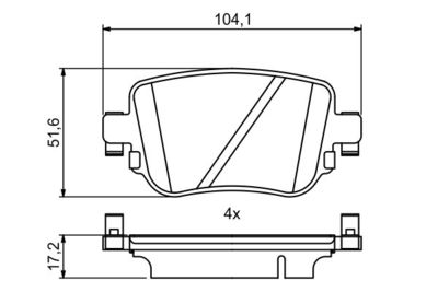 Колодки тормозные дисковые BOSCH 0986494797