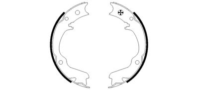 Колодки барабанный стояночного тормоза AKEBONO NN6026