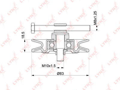 Ролик ремня приводного LYNXauto PB5083