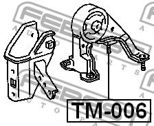 Подушка двигателя задняя FEBEST TM006
