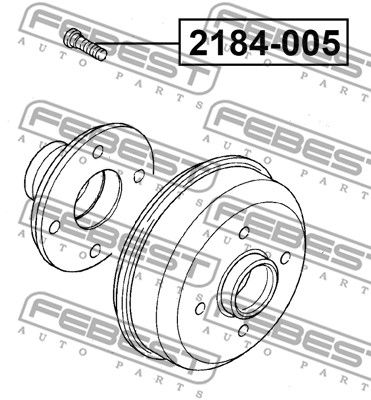 Шпилька колесная FEBEST 2184005