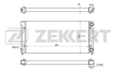 Радиатор охлаждения двигателя Zekkert MK1034