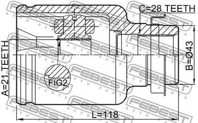 ШРУС внутренний правый FEBEST 0511DY5WATRH