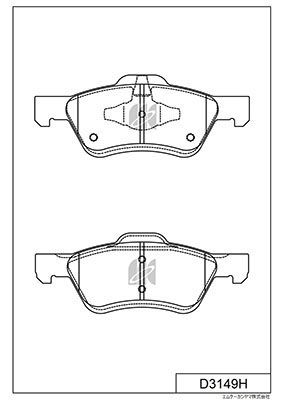 Колодки тормозные дисковые MK KASHIYAMA D3149H