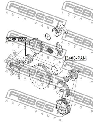 Ролик ремня приводного FEBEST 3488PAN