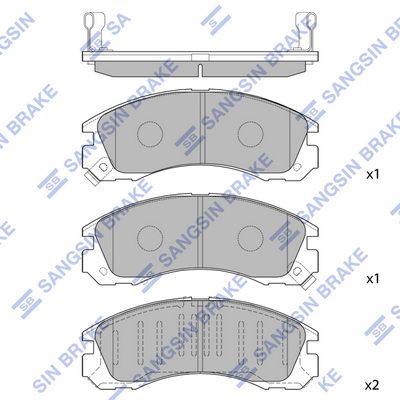 Колодки тормозные дисковые SANGSIN SP1068