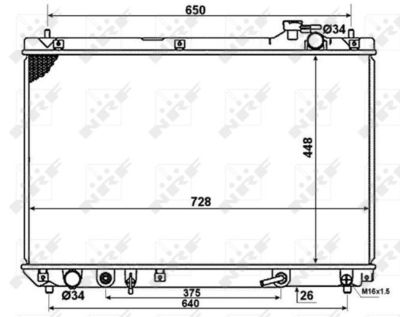 Радиатор системы охлаждения NRF 58378