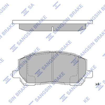 Колодки тормозные дисковые SANGSIN SP1384