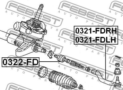 Наконечник рулевой левый FEBEST 0321FDLH