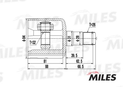 ШРУС внутренний Miles GA10010