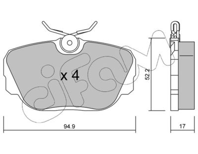 Колодки тормозные дисковые задние BESER 4040